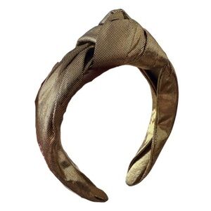 Gold Satin Knotted Headband